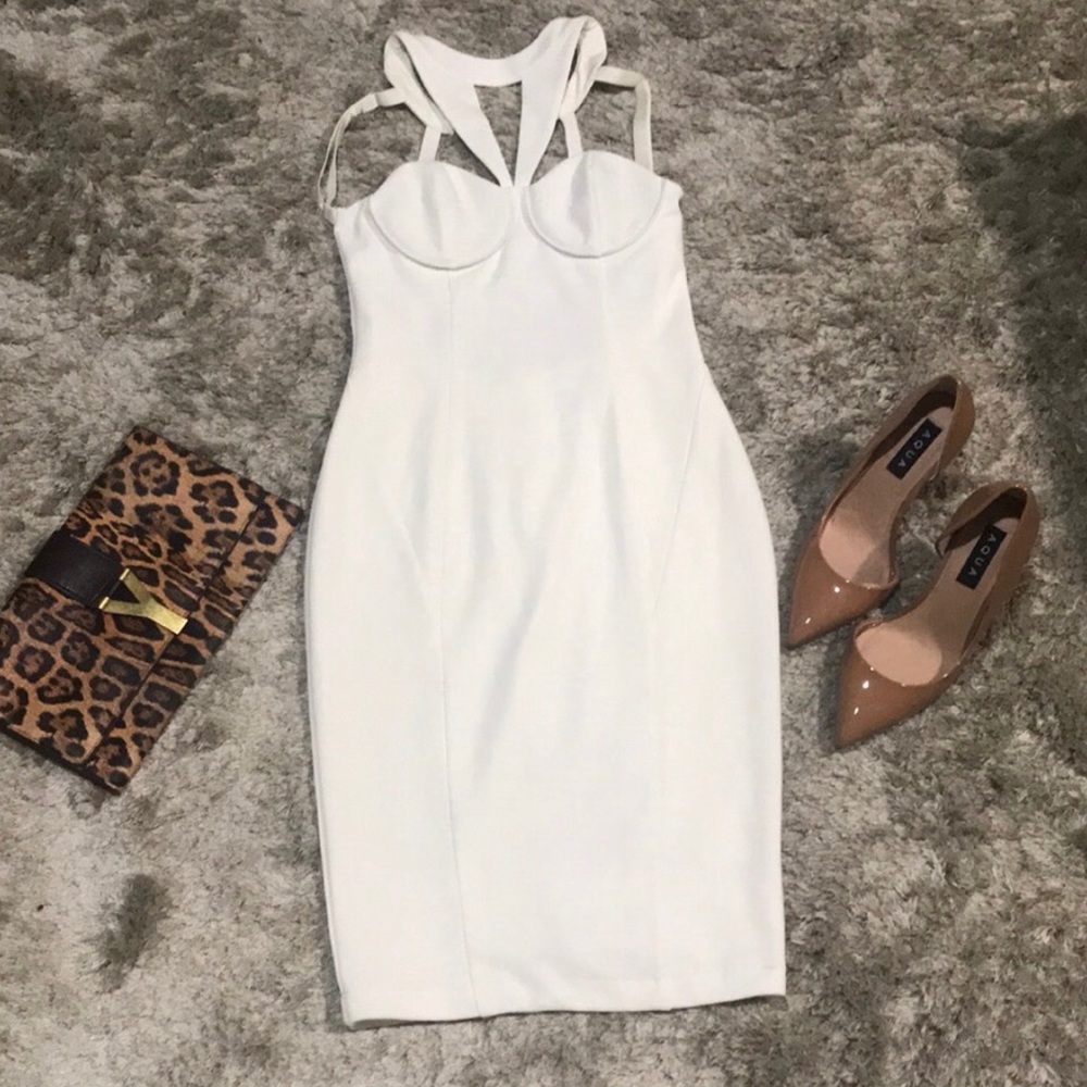 White Cocktail Dress by Misha Collection